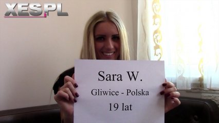 Frame from the video Sara debiutuje przed kamerą