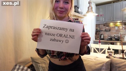 Frame from the video Oralne zabawy z cycatą blondynką
